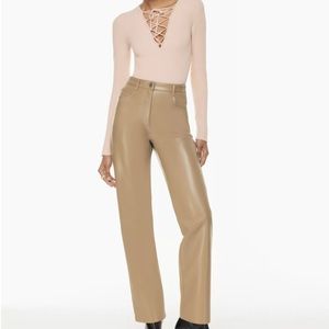 Aritzia Wilfred Melina Pants in Tan